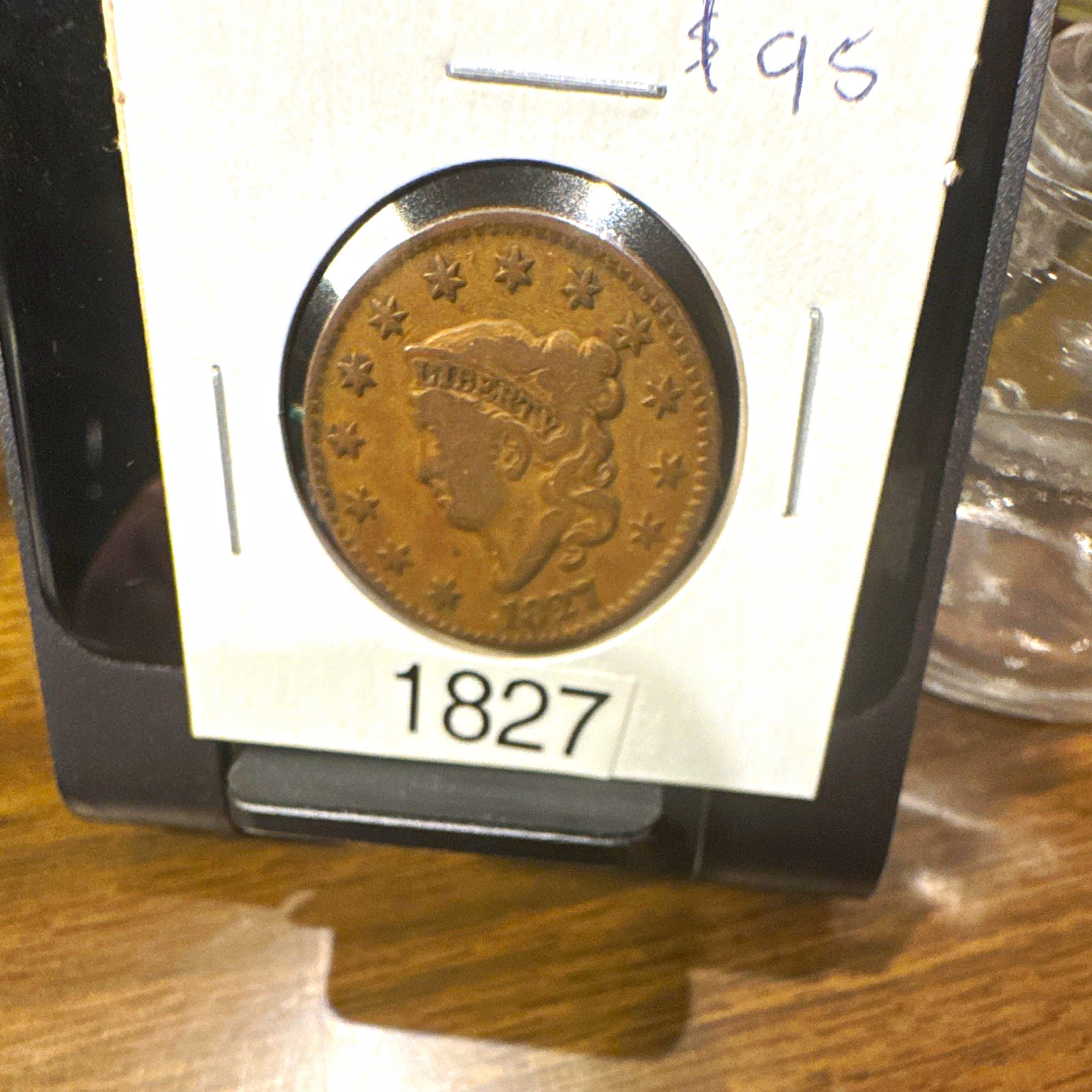 1827 Coronet Head Large Cent Brown Copper Philadelphia Business Strike KM#45 1827 Coronet Head Large Cent Brown Copper Philadelphia Business Strike KM#45