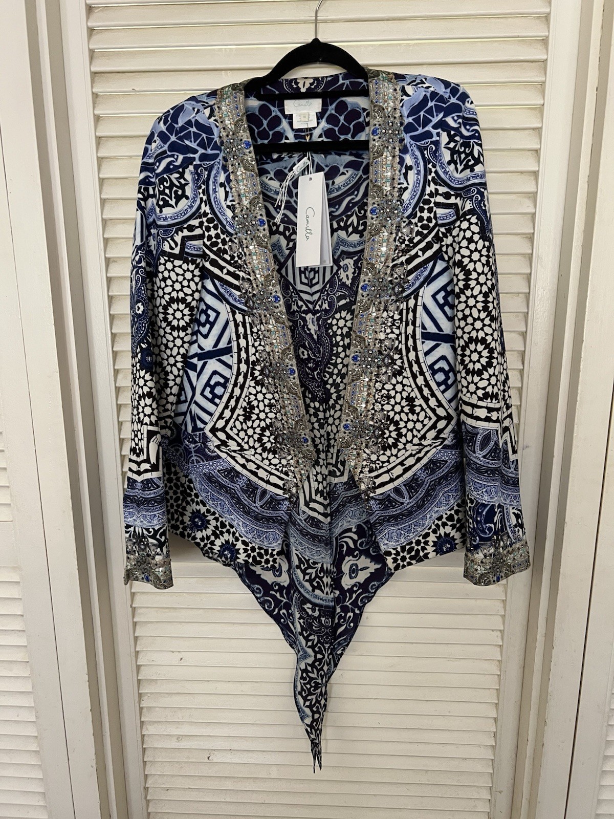 Camilla Jacket Under The Medina Moon Size 10 Tie Back Embellished RRP $599