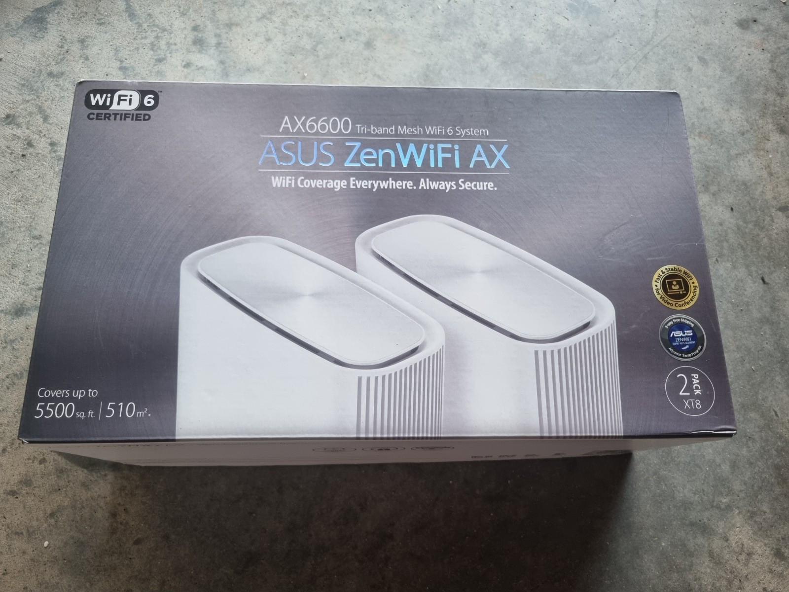 2 x ASUS ZenWiFi XT8 Tri-Band Mesh Wi-Fi 6 System - White Boxed 2 x ASUS ZenWiFi XT8 Tri-Band Mesh Wi-Fi 6 System - White Boxed