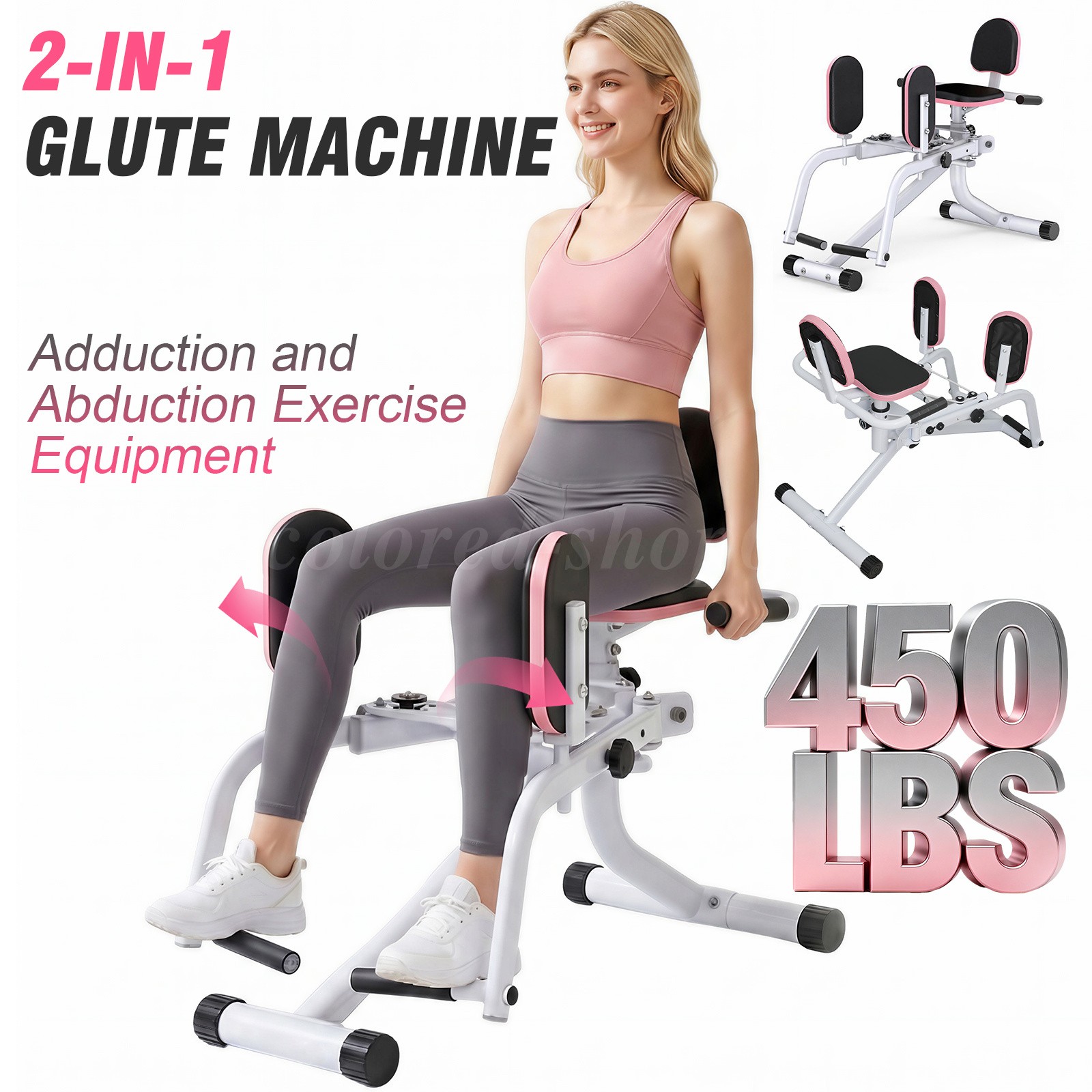 2-In-1 Hip Abductor and Adductor Machine, Inner and Outer Thigh Exercise Equipme
