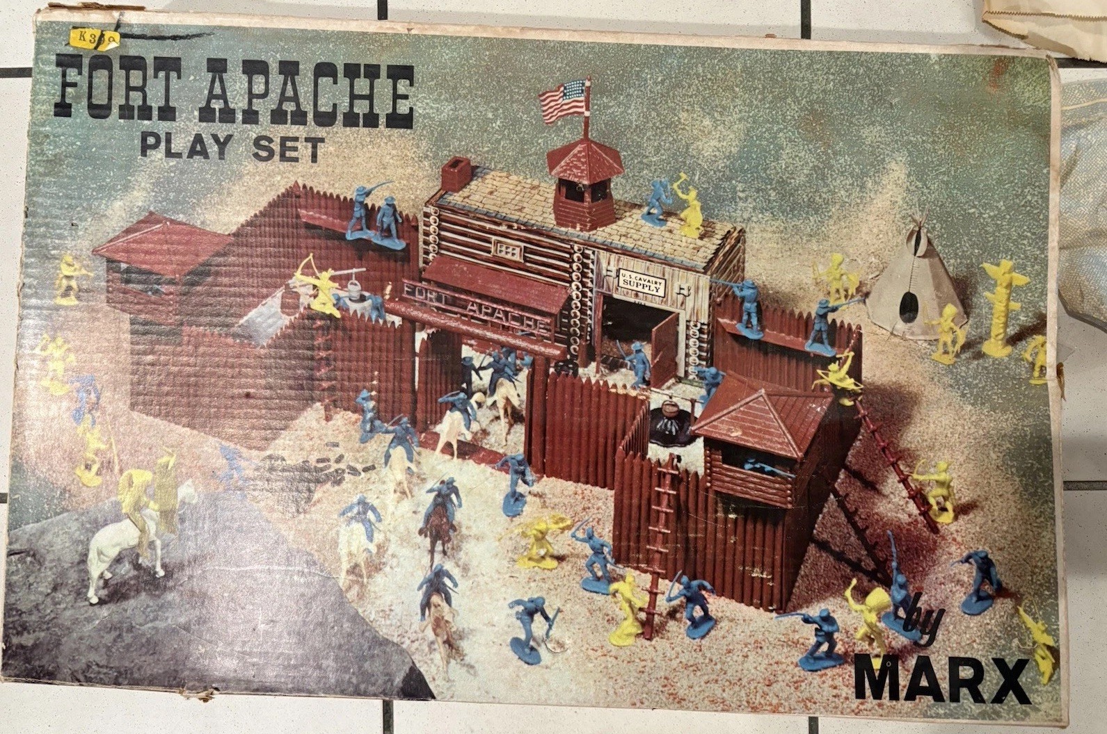 Marx Fort Apache 3681 Vintage PlaysetBox Impressive Example Completeness Unknown