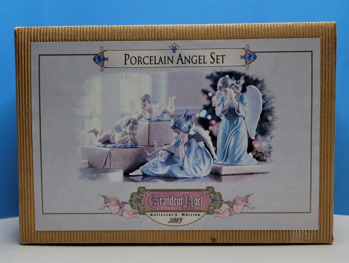 2003 Grandeur Noel Collector\'s Edition Porcelain Angel Set - Nice. 2003 Grandeur Noel Collector\'s Edition Porcelain Angel Set - Nice.