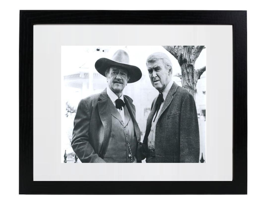 JOHN WAYNE & JAMES STEWART Movie The Shootist Matted & Framed Picture Photo JOHN WAYNE & JAMES STEWART Movie The Shootist Matted & Framed Picture Photo