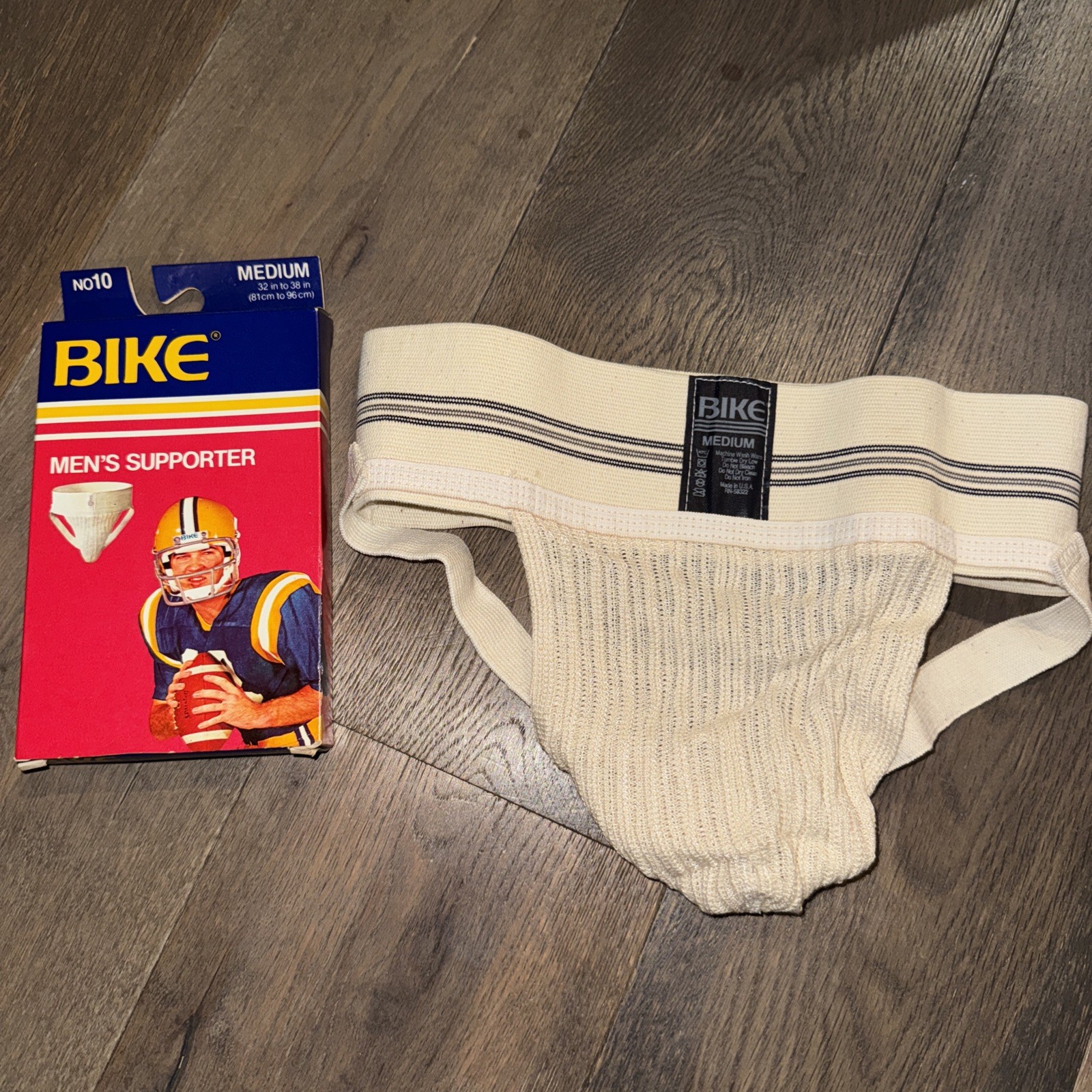 NIB Vtg BIKE No 10 JOCKSTRAP ATHLETIC SUPPORTER MENS SIZE MEDIUM Jock Strap M