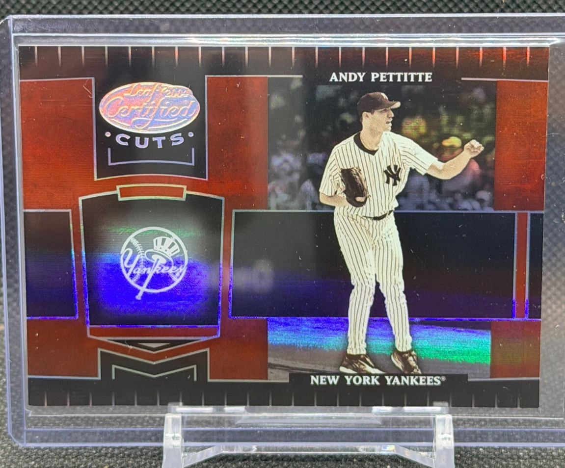 Andy Pettitte 2004 Leaf Certified Cuts Mirror Red #8/100 - New York Yankees