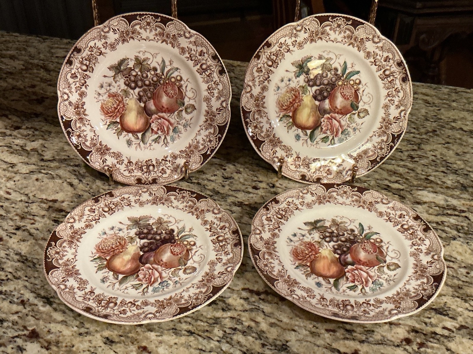 Johnson Bros. Windsorware Fruit Harvest Salad Plates (4)