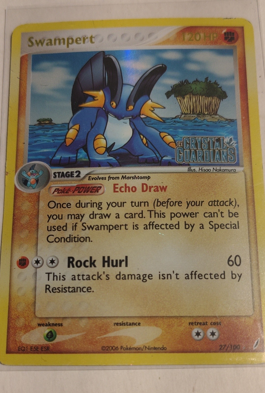 Swampert 27/100 EX Crystal Guardians Reverse Holo