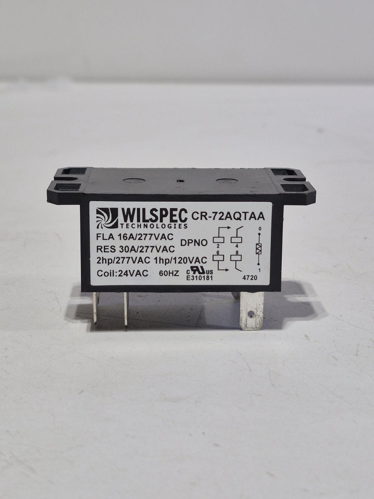 Wilspec Relay CR-72AQTAA 24VAC Coil 2HP/277VAC 1HP/120VAC FLA 16A/277VAC Wilspec Relay CR-72AQTAA 24VAC Coil 2HP/277VAC 1HP/120VAC FLA 16A/277VAC