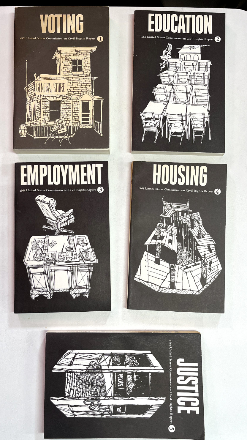 1961 United States Commission on Civil Rights Report. 5 vols.