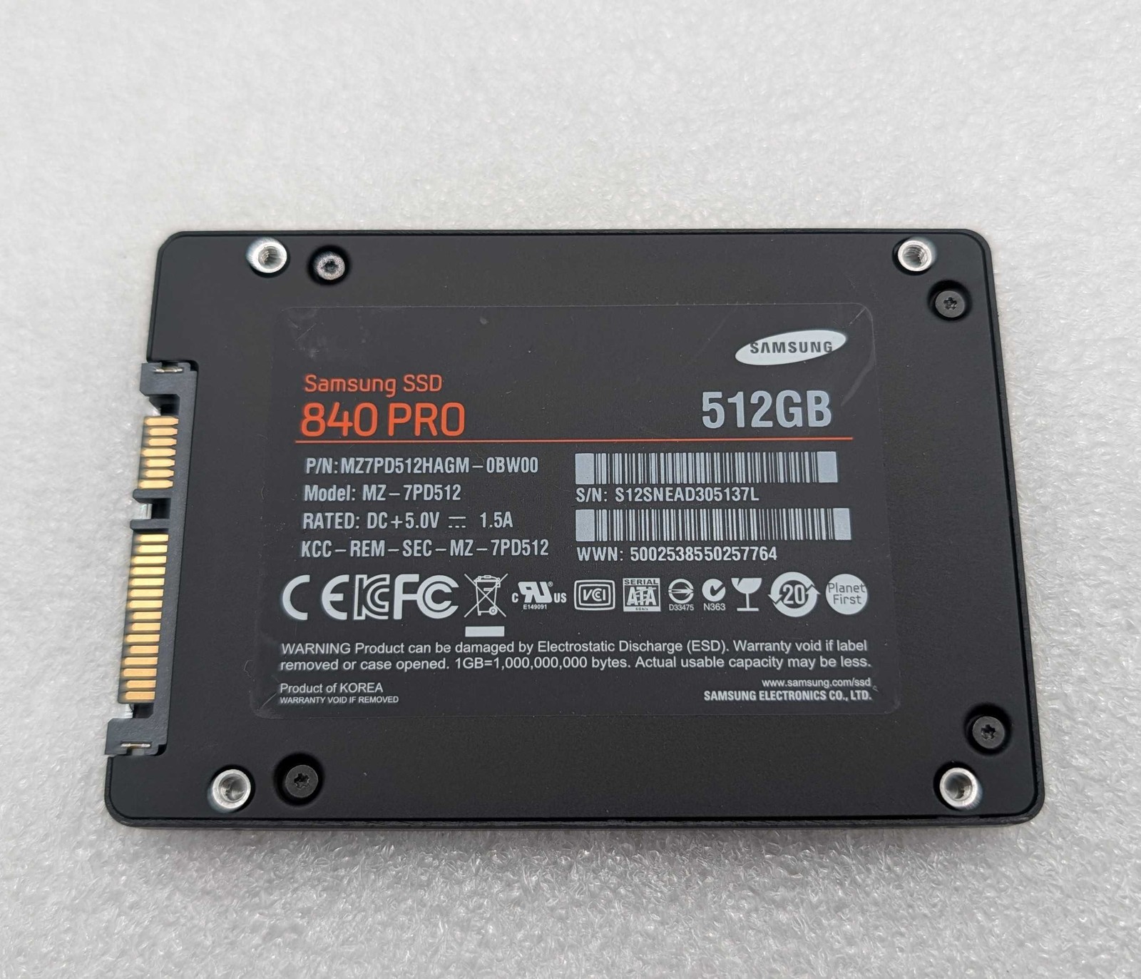Samsung 840 PRO SSD 512GB MZ-7PD512