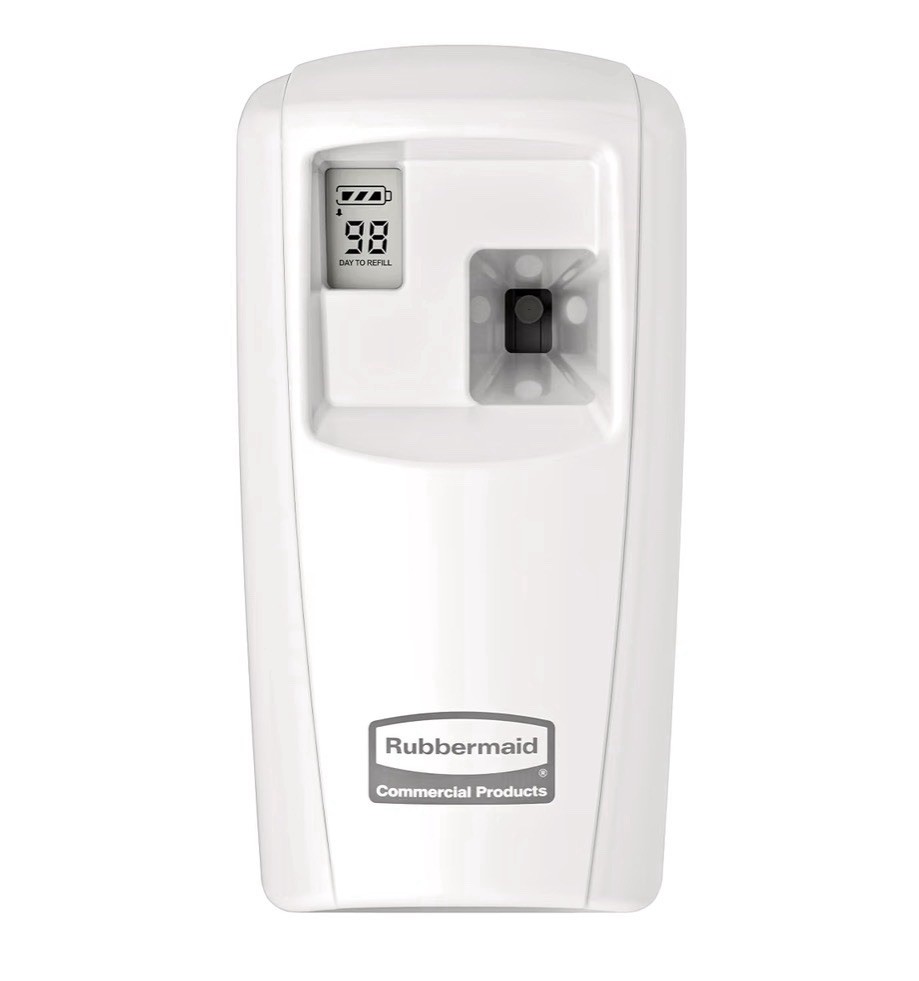 Rubbermaid Commercial Microburst 3000 Aerosol Odor Control LCD Dispenser, White Rubbermaid Commercial Microburst 3000 Aerosol Odor Control LCD Dispenser, White