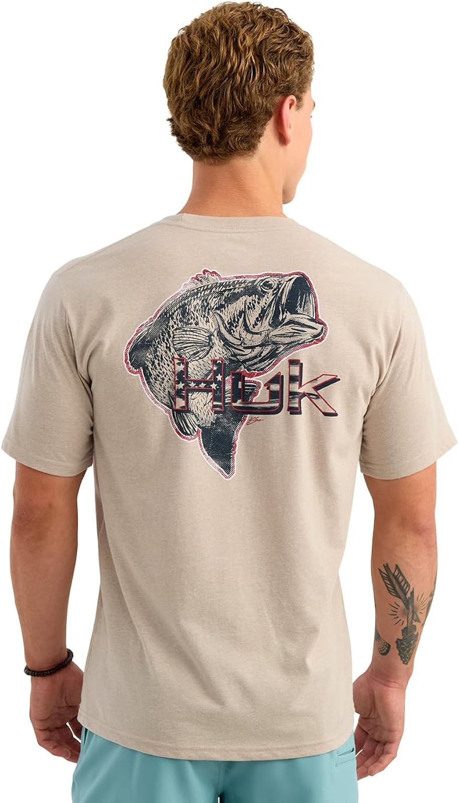 HUK Men\'s Original Fishing Artwork Graphic Tee - Short Sleeve Casual Shirt