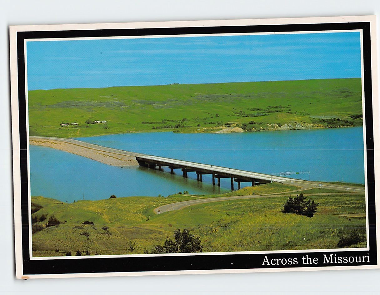 Postcard Across the Missouri South Dakota USA