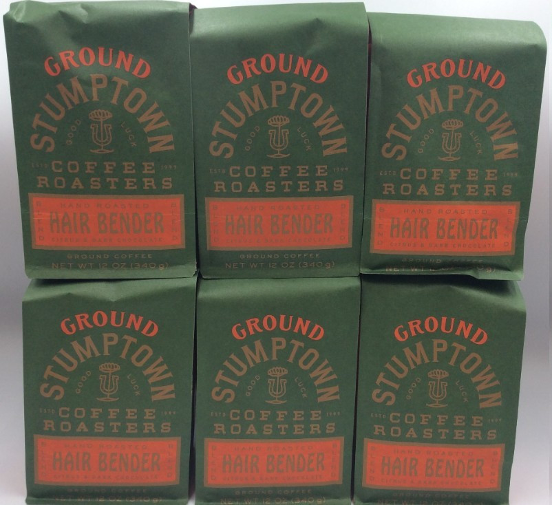 Stumptown Hair Bender Ground Coffee, Citrus and Dark Chocolate, 6 Bags MAR/2027