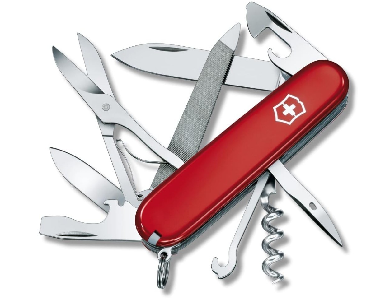 New Victorinox Mountaineer Swiss Army Knife 18 Function, 1.3743 -Red