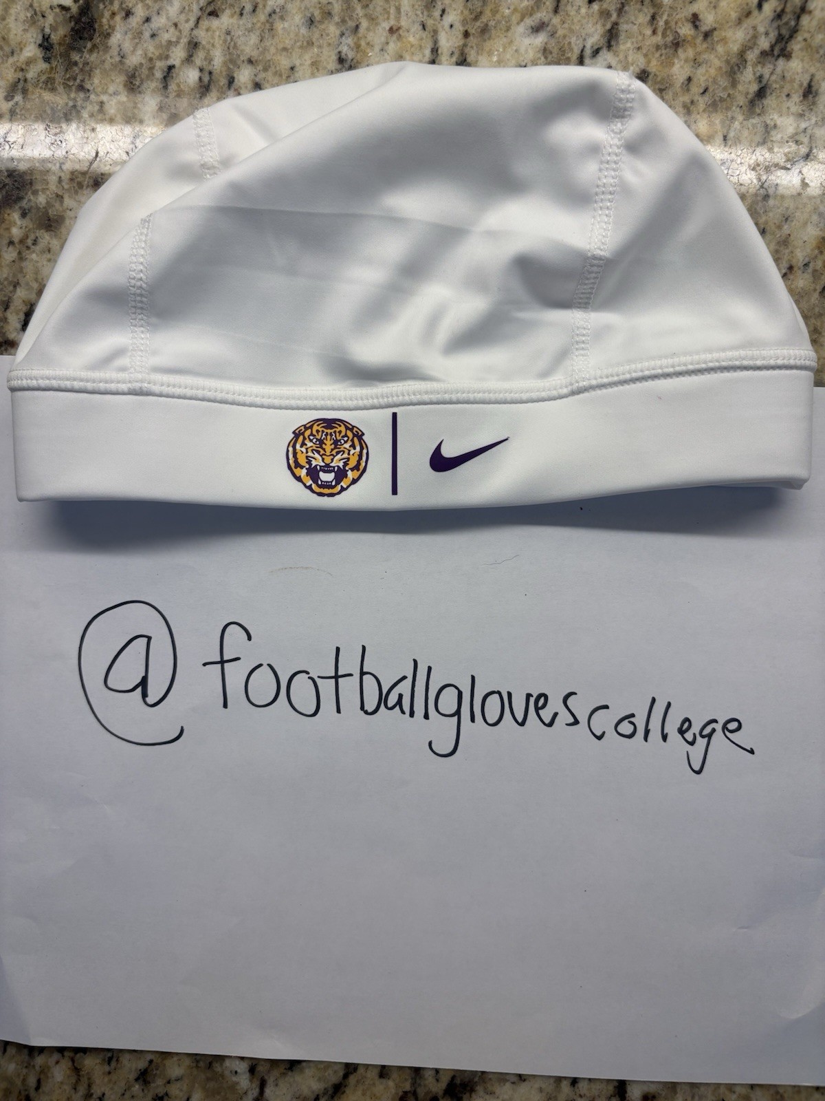 LSU Tigers White Nike Skull Cap Football LSU Tigers White Nike Skull Cap Football