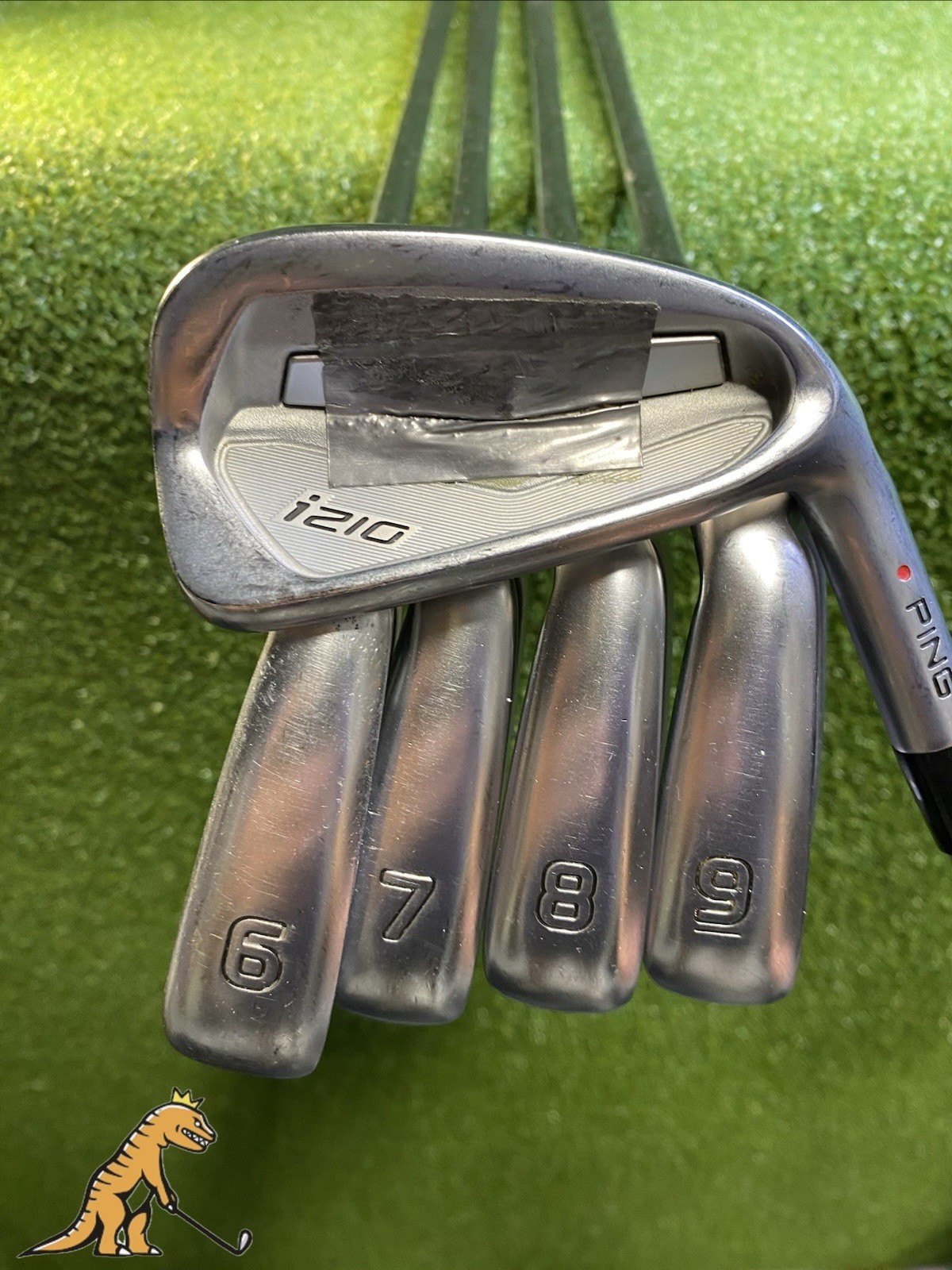 Used RH Ping i210 Red Dot Iron Set 5 Iron-9 Iron Dynamic Gold S400 Stiff Flex 