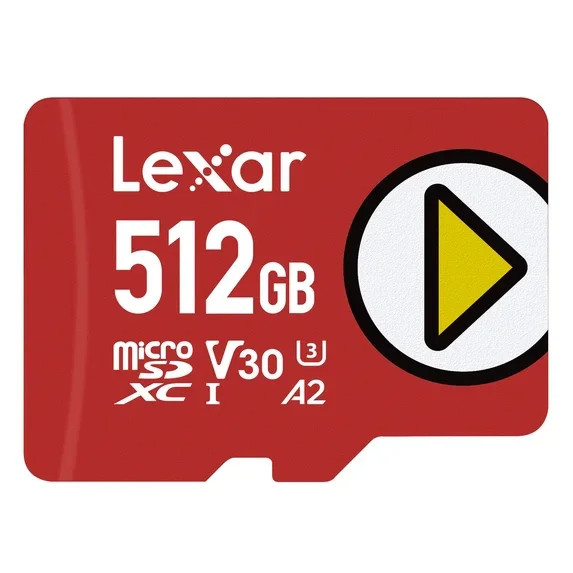 Lexar Play 512GB Micro SD Card microSDXC UHS-I U3 V30 Flash Gaming Memory Card Lexar Play 512GB Micro SD Card microSDXC UHS-I U3 V30 Flash Gaming Memory Card