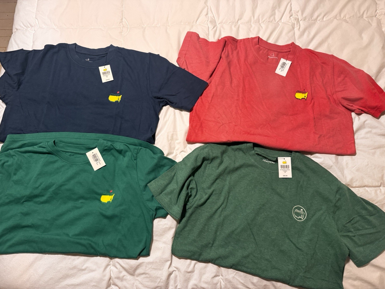 2026 Masters Golf Tshirts Brand New Size Small, lot of 5 shirts 2026 Masters Golf Tshirts Brand New Size Small, lot of 5 shirts