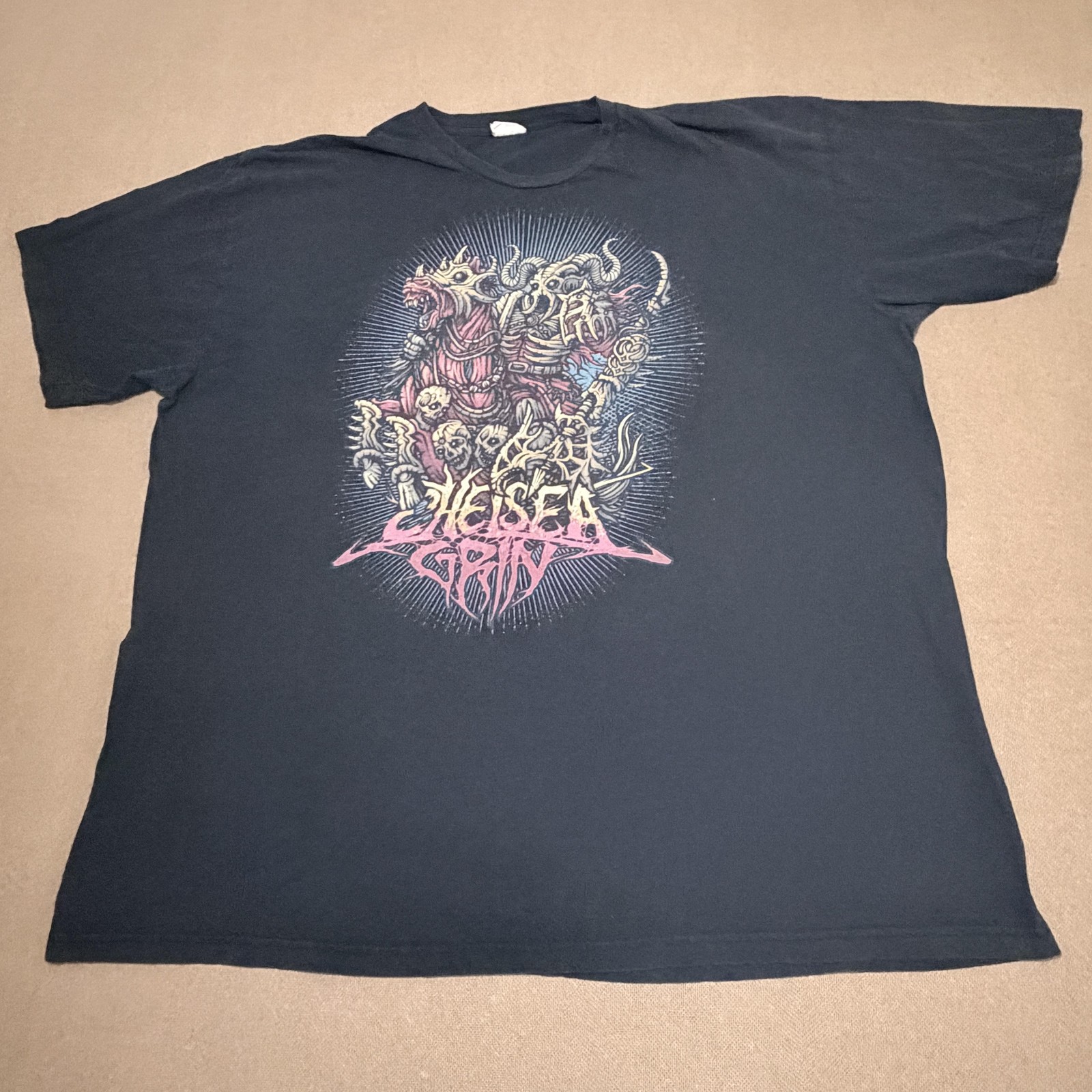 Chelsea Grin Shirt Mens 2XL Black Bay Island Sportswear Metal Band Graphic Tee