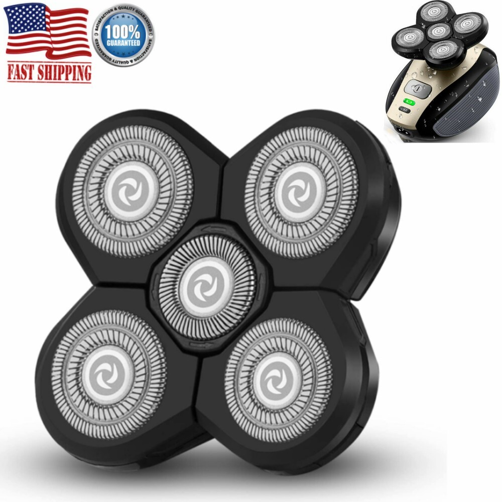 5-In-1 Rotary Electric Shaver 4D Replacement Bald Head Hair Beard Trimmer Razor 5-In-1 Rotary Electric Shaver 4D Replacement Bald Head Hair Beard Trimmer Razor