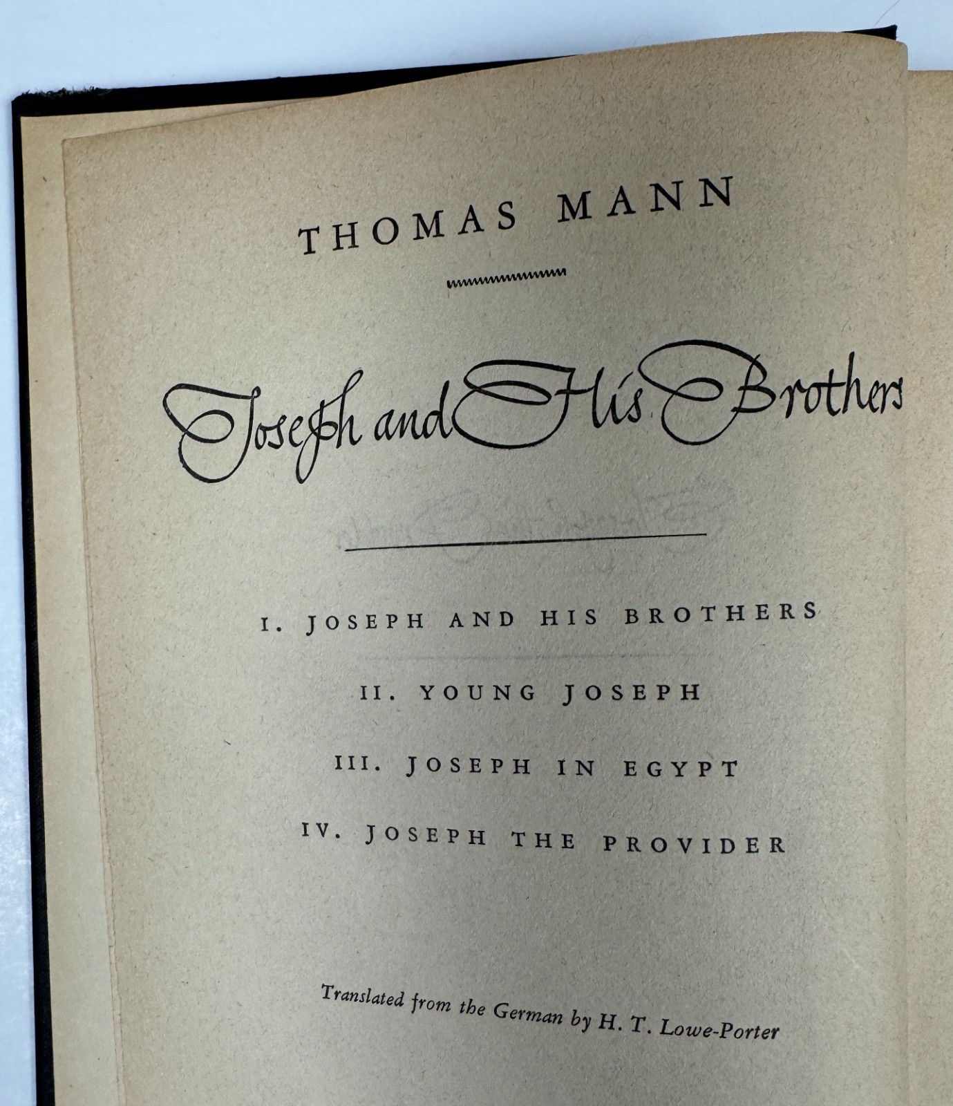 Thomas Mann Joseph the Provider 1944 Knopf True First Edition Nobel Laureate HC