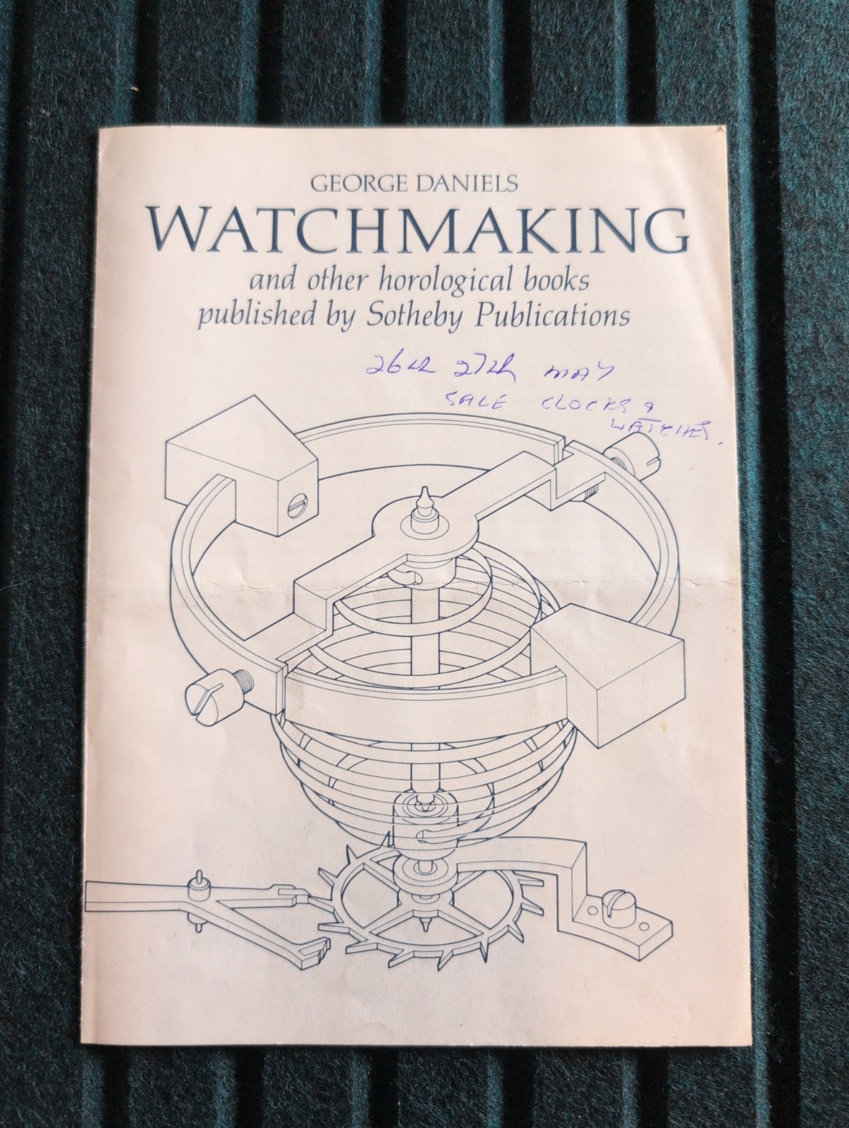 RARE 1981 George Daniels Watchmaking Book Prospectus 6-Page Brochure Sotheby’s