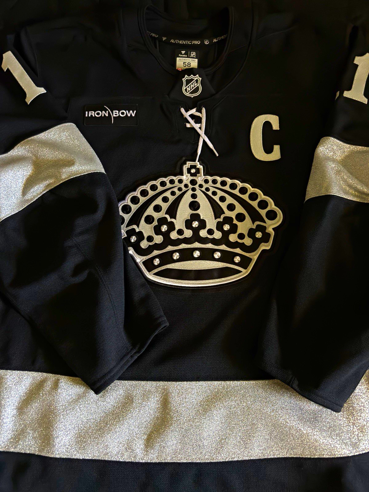 Fanatics Authentic Pro Los Angeles Kings Anze Kopitar Alt Jersey Size 58 
