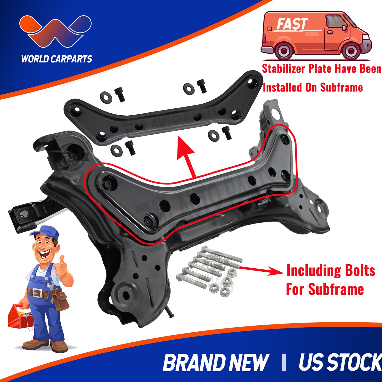 For 2009-2012 Ford Escape Front Crossmember Suspension W/Bolts&Stabilier Plate