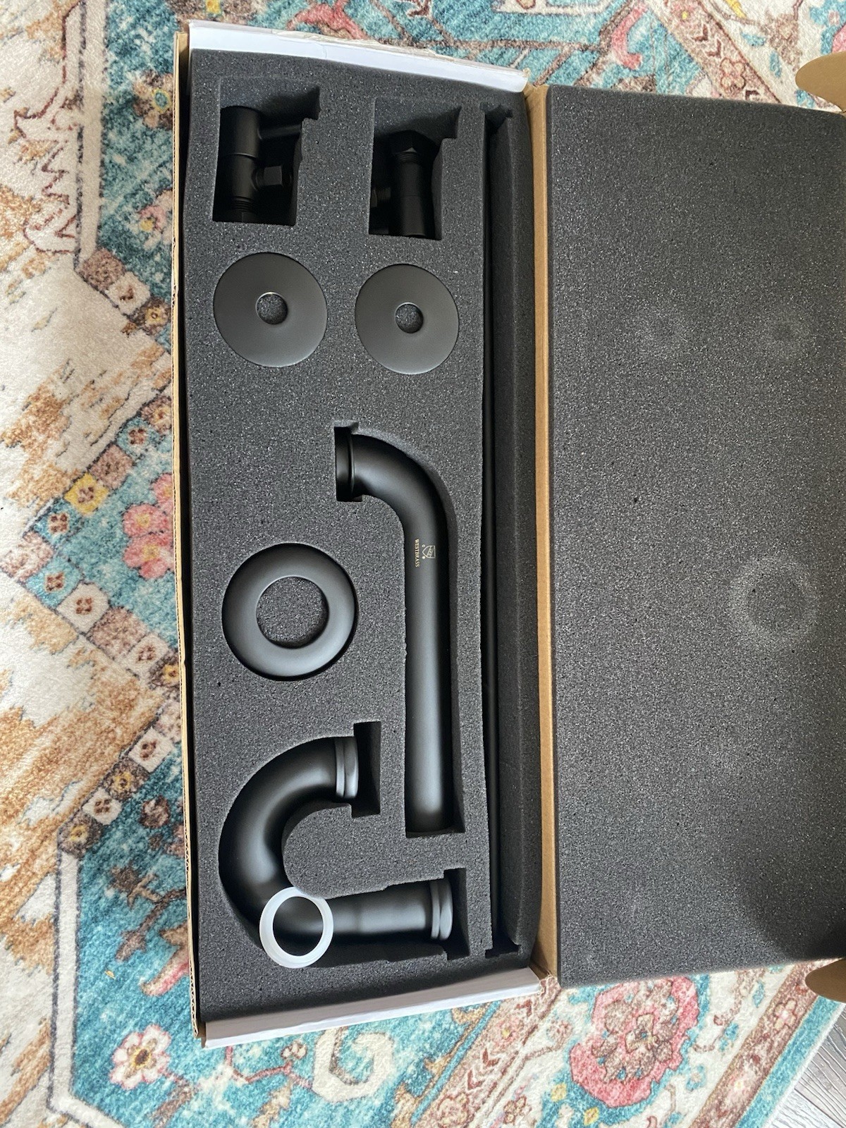 Westbrass A1838QRL-62 Matte Black Traditional Style Pedestal Kit