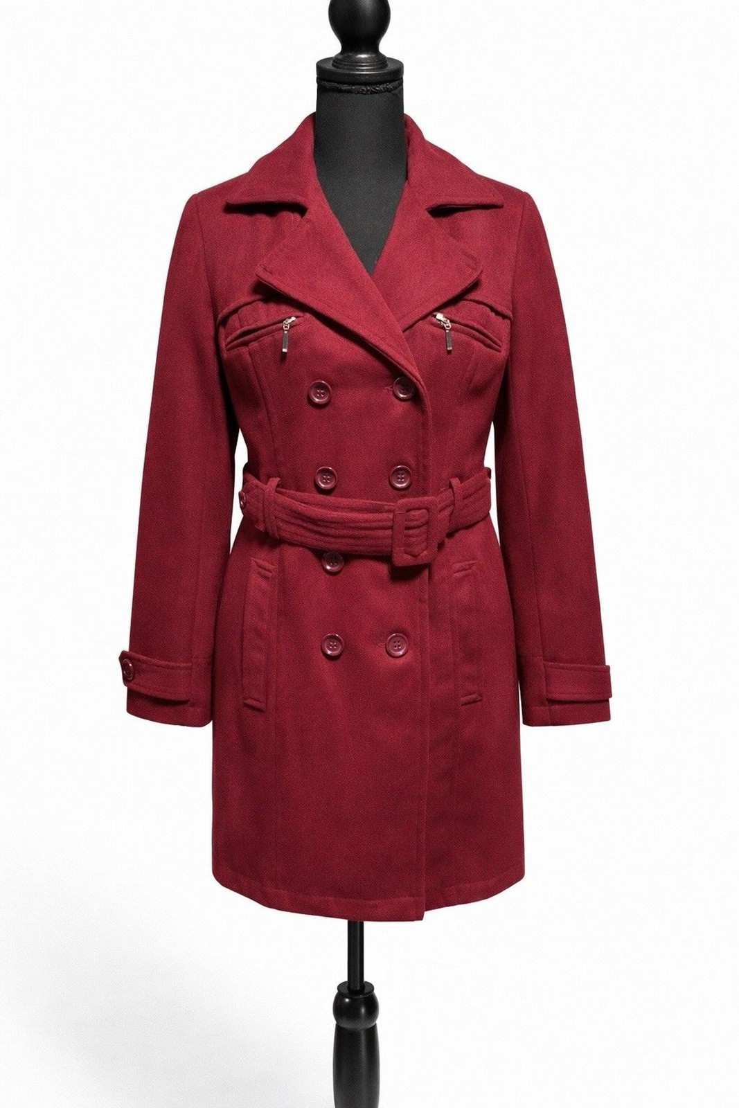 Rue21 Women’s Burgundy Trench Coat Size S – Belted Double Breasted Rue21 Women’s Burgundy Trench Coat Size S – Belted Double Breasted