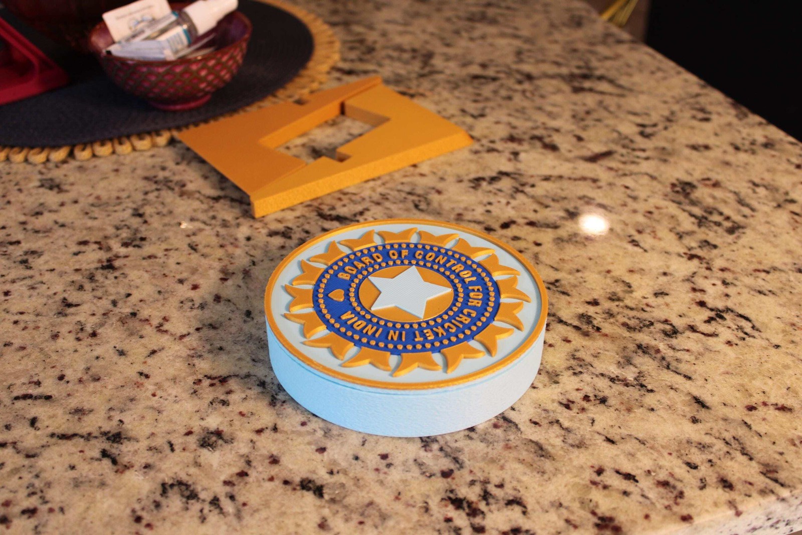 Team India Cricket 3D Printed Box – BCCI Logo Fan Gift