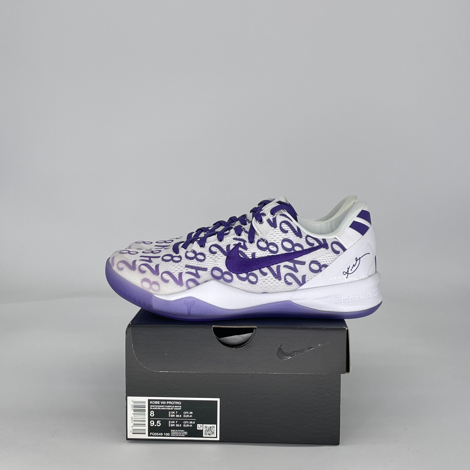Size 8M/9.5W - Nike Kobe 8 Protro Court Purple FQ3549-100 Size 8M/9.5W - Nike Kobe 8 Protro Court Purple FQ3549-100