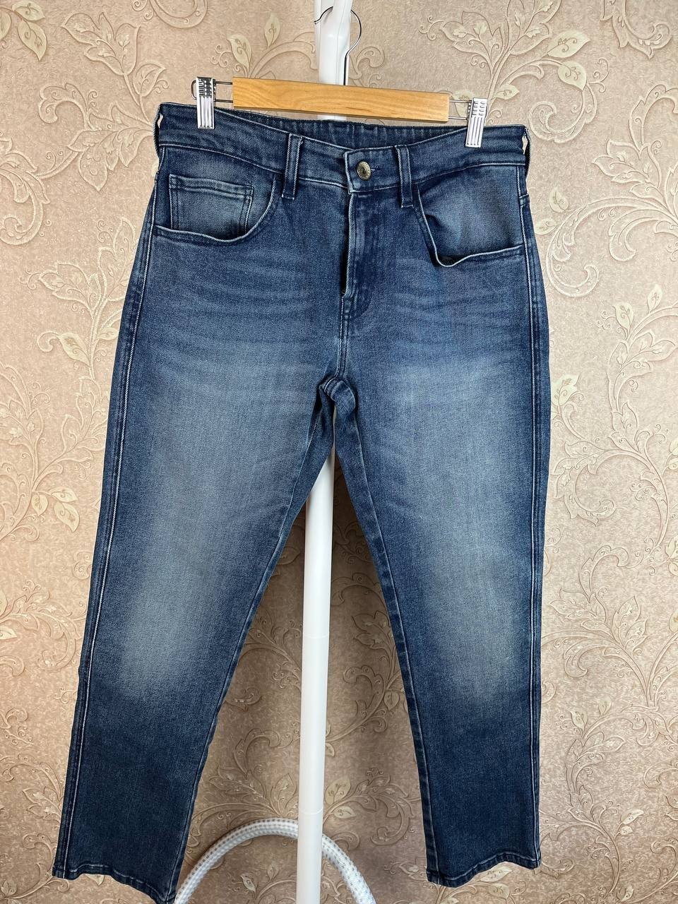 The Rokker Company Motorcycle Biker Jeans RT Tapered Slim Mid Blue Size 32X30