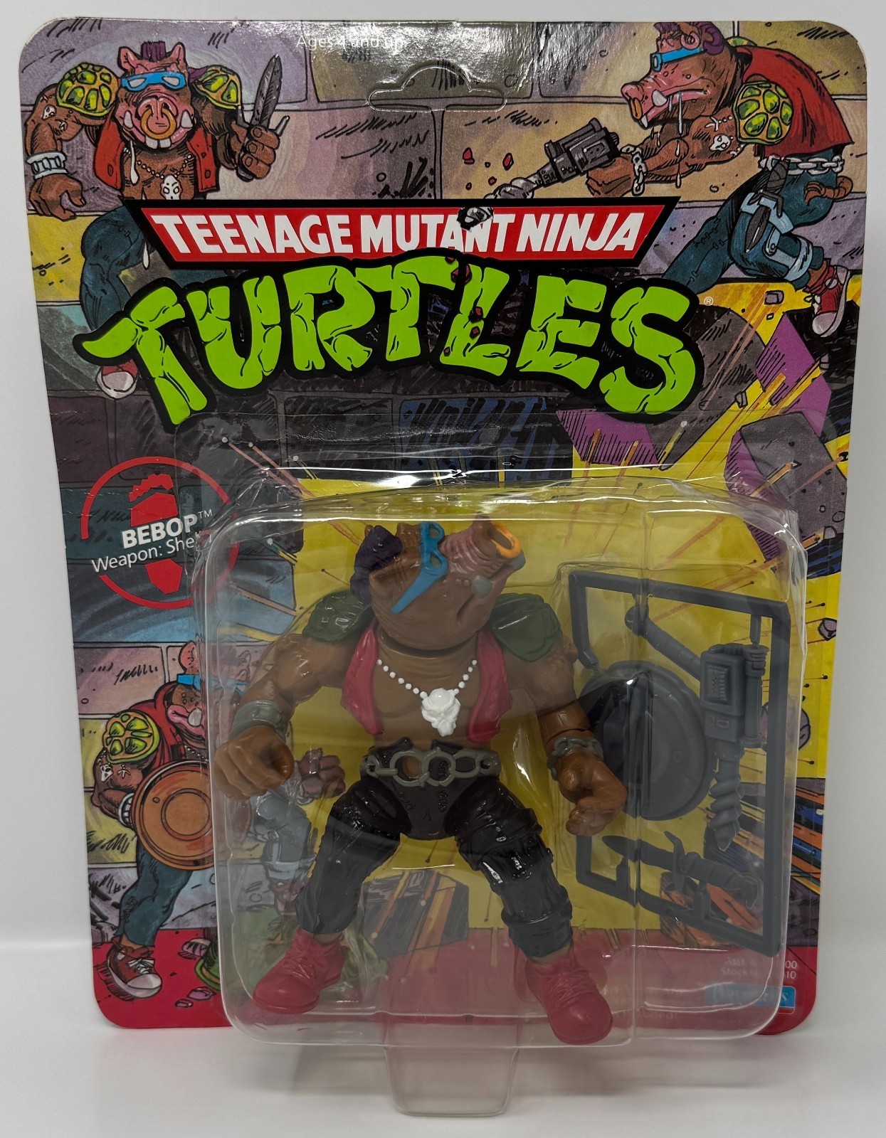 Teenage Mutant Ninja Turtles Bebop 10 back 1988 Playmates action figure
