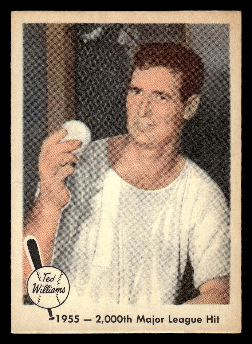 1959 Fleer Ted Williams Baseball Ted Williams #56 lower grade Boston Red Sox