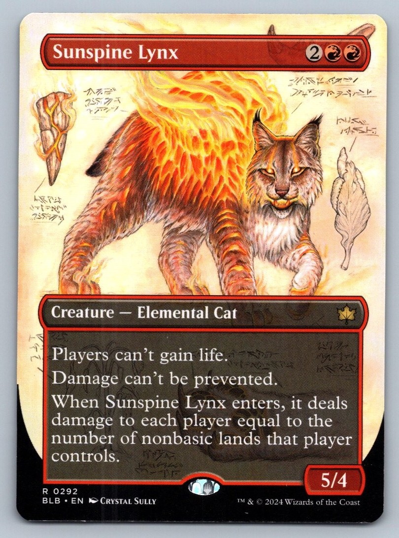 Sunspine Lynx (Borderless) #292 Bloomburrow Magic: The Gathering MTG - NM