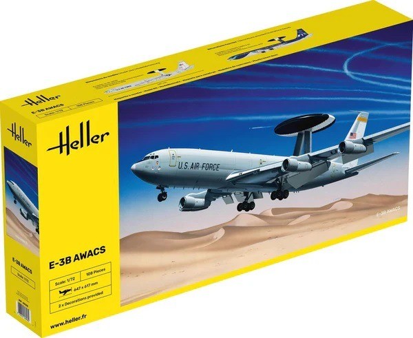 HELLER - Maquette à assembler et à peindre - BOEING E-3B Awacs - 1/72 - HEL80308
