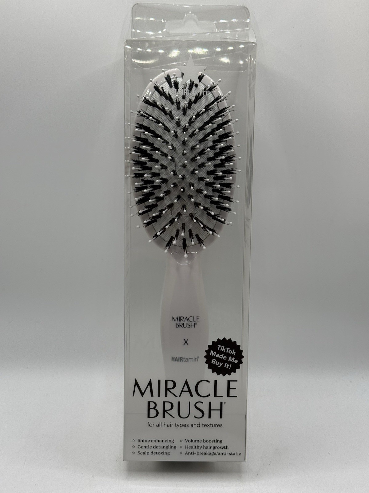 HAIRtamin Miracle Brush with Precision Dual Boar/Nylon Bristles For All Hair HAIRtamin Miracle Brush with Precision Dual Boar/Nylon Bristles For All Hair