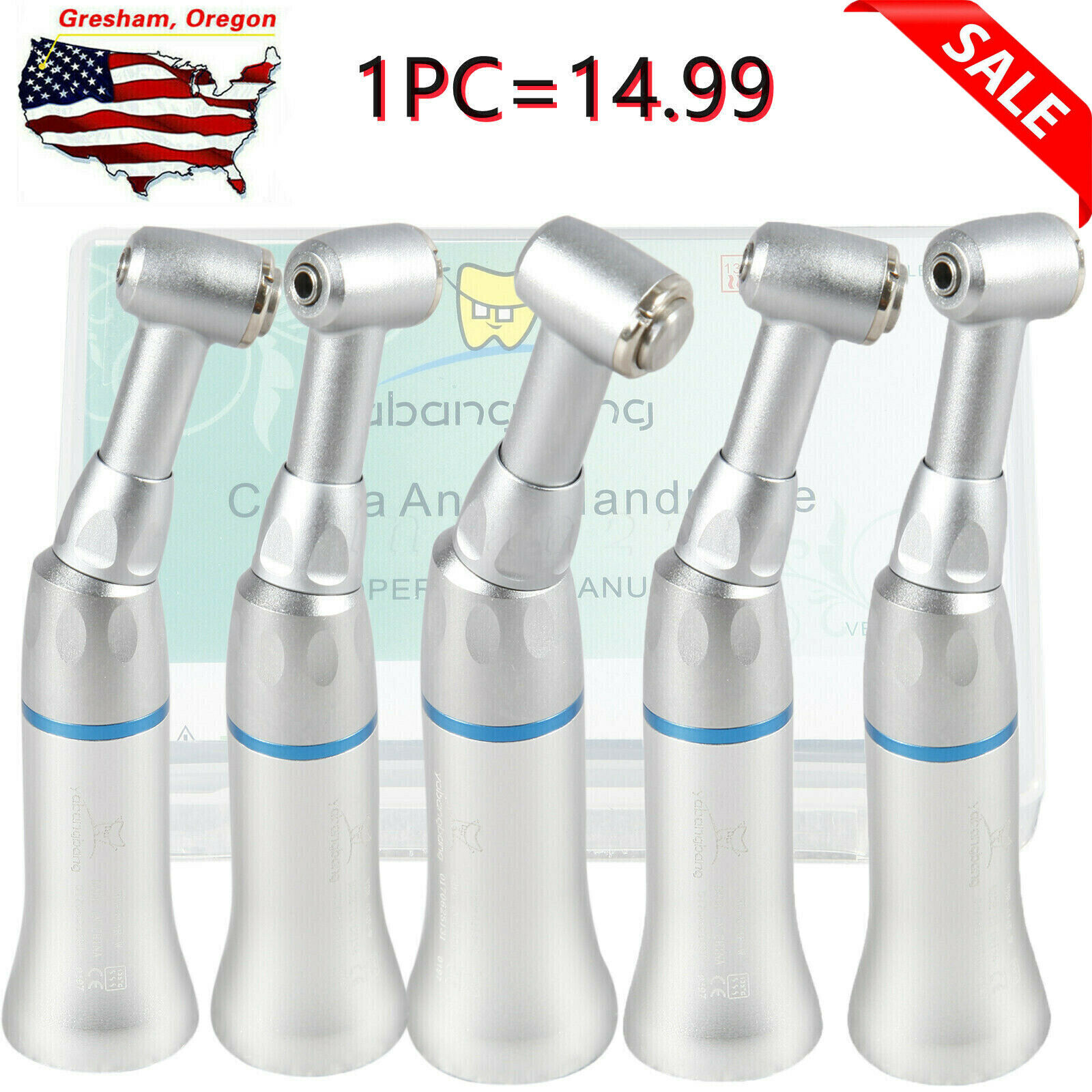 NSK Style Dental Low Slow Speed Handpiece Contra Angle Push Button E-Type USA