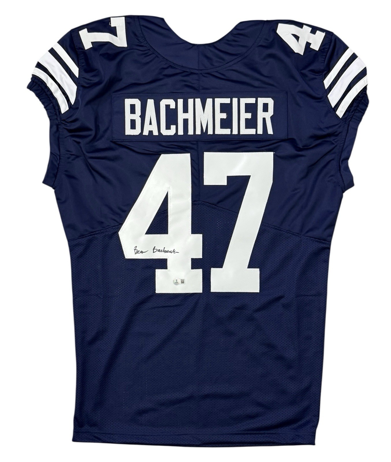 BEAR BACHMEIER BYU COUGARS SIGNED JERSEY GAME-CUT STYLE BECKETT COA