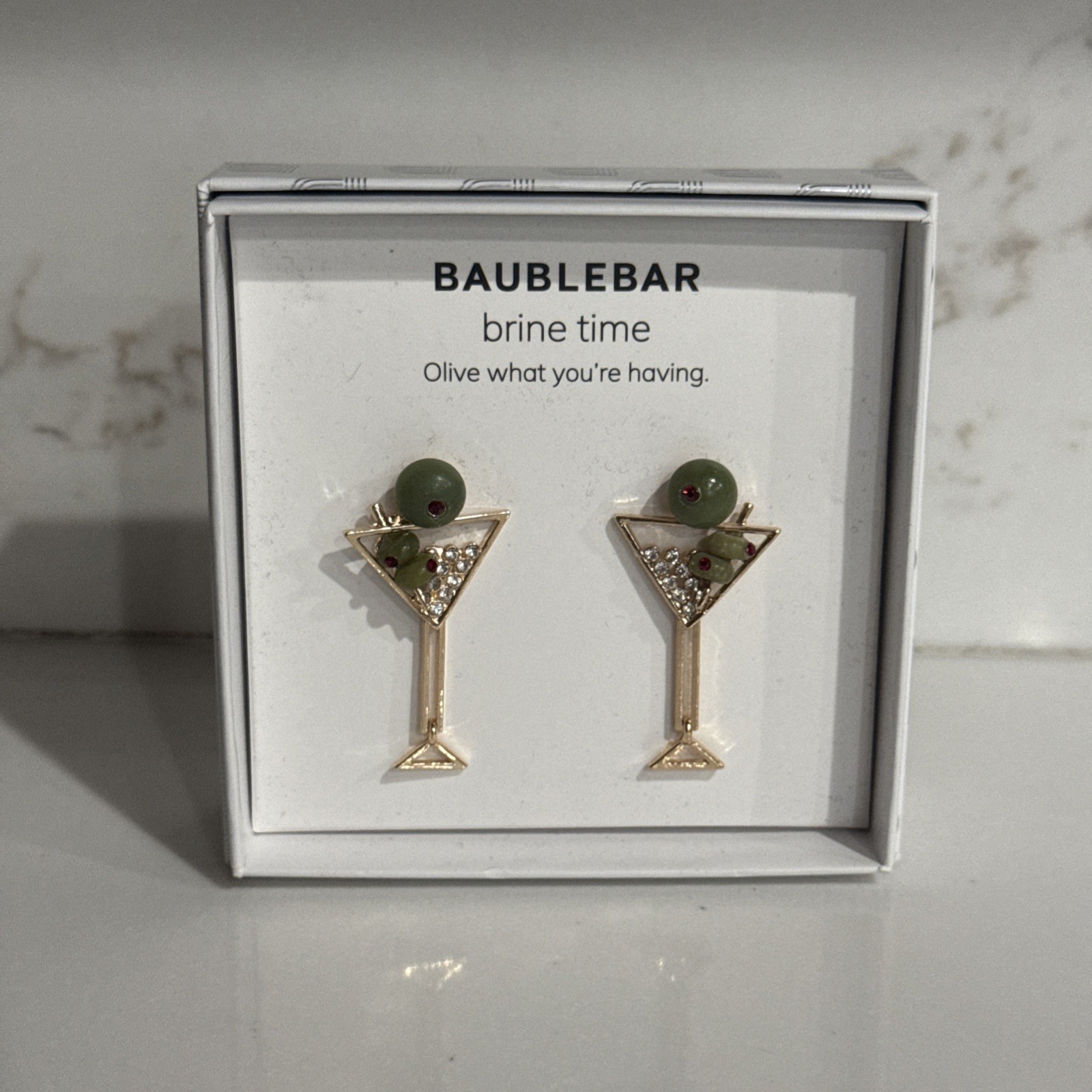 Baublebar Brine Time Olive Martini Cocktail Earrings Baublebar Brine Time Olive Martini Cocktail Earrings