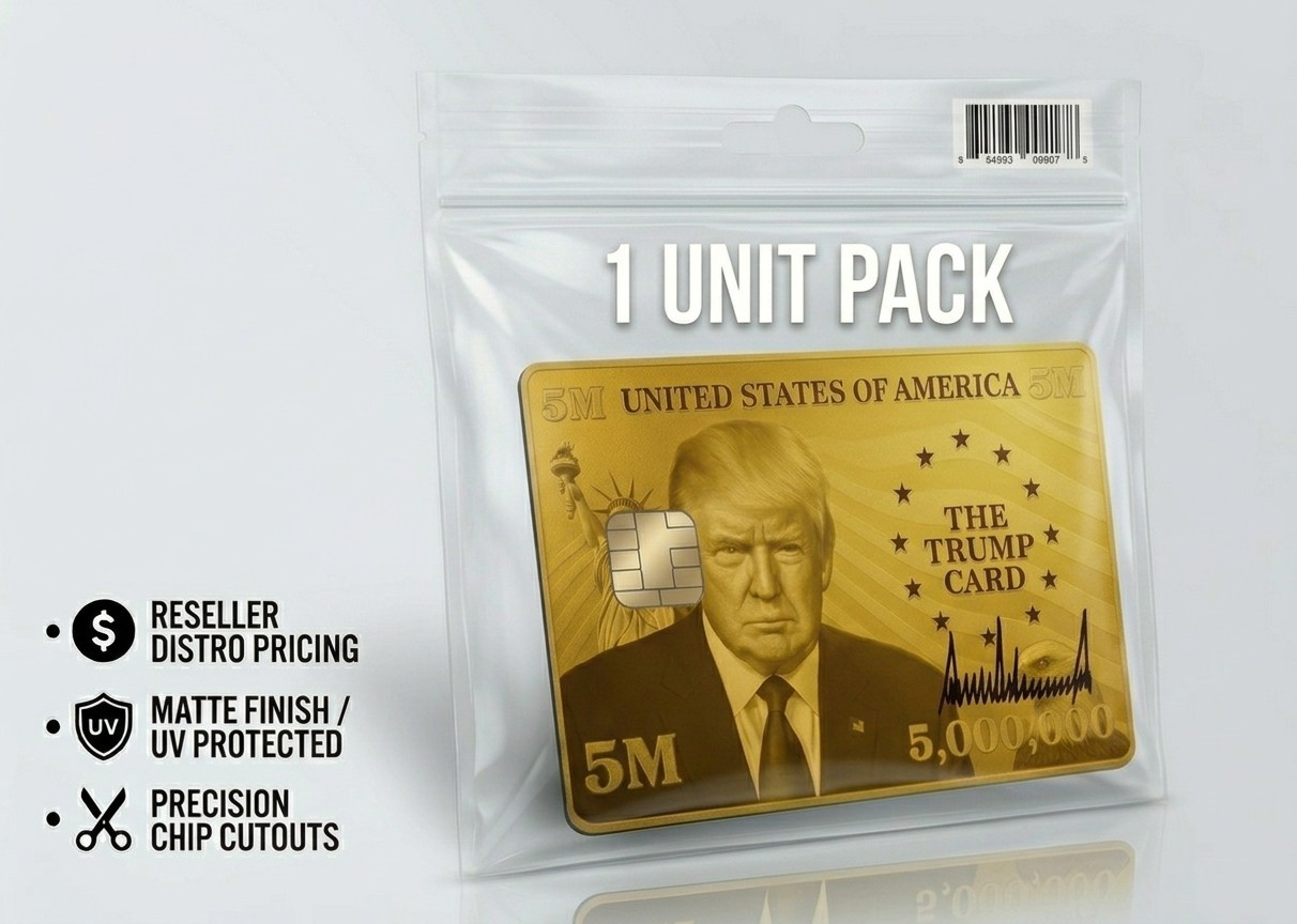 TRUMP Gold Card 5M Credit Debit Card Skin Sticker Chip Decal Matte Vinyl - Bulk TRUMP Gold Card 5M Credit Debit Card Skin Sticker Chip Decal Matte Vinyl - Bulk