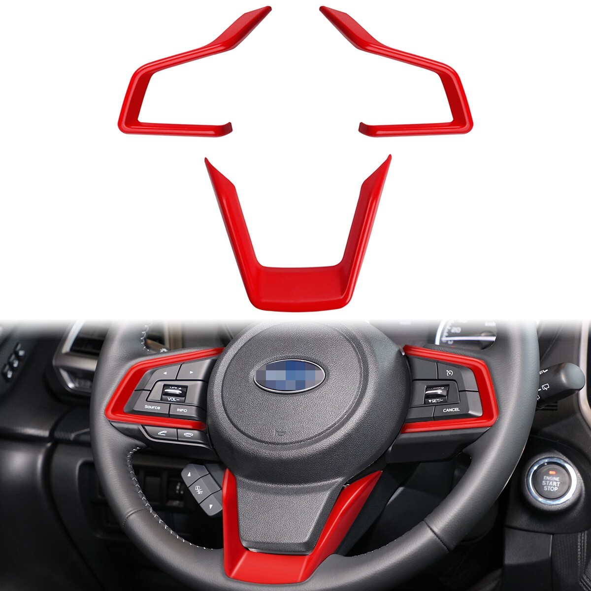 Auovo Steering Wheel Trim Cover for Subaru Crosstrek Forester Impreza XV Ascent