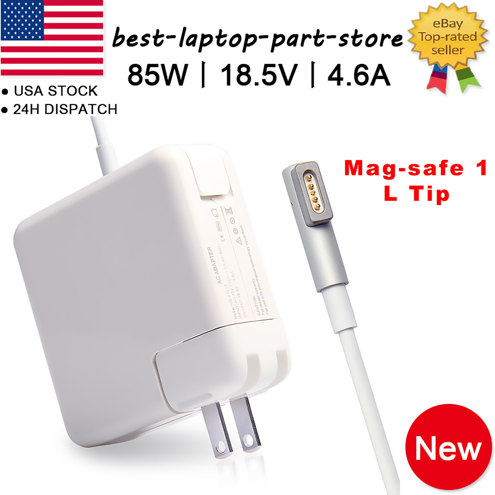 85W L-tip Mag--safe 1 Power Charger for Apple MacBook Pro 15
