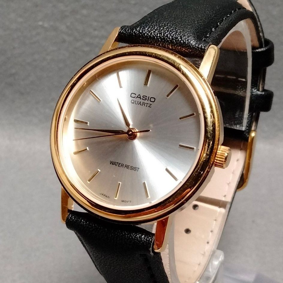 【Operation confirmed】CASIO Watch MTP-1095 Quartz Gold Silver Dial