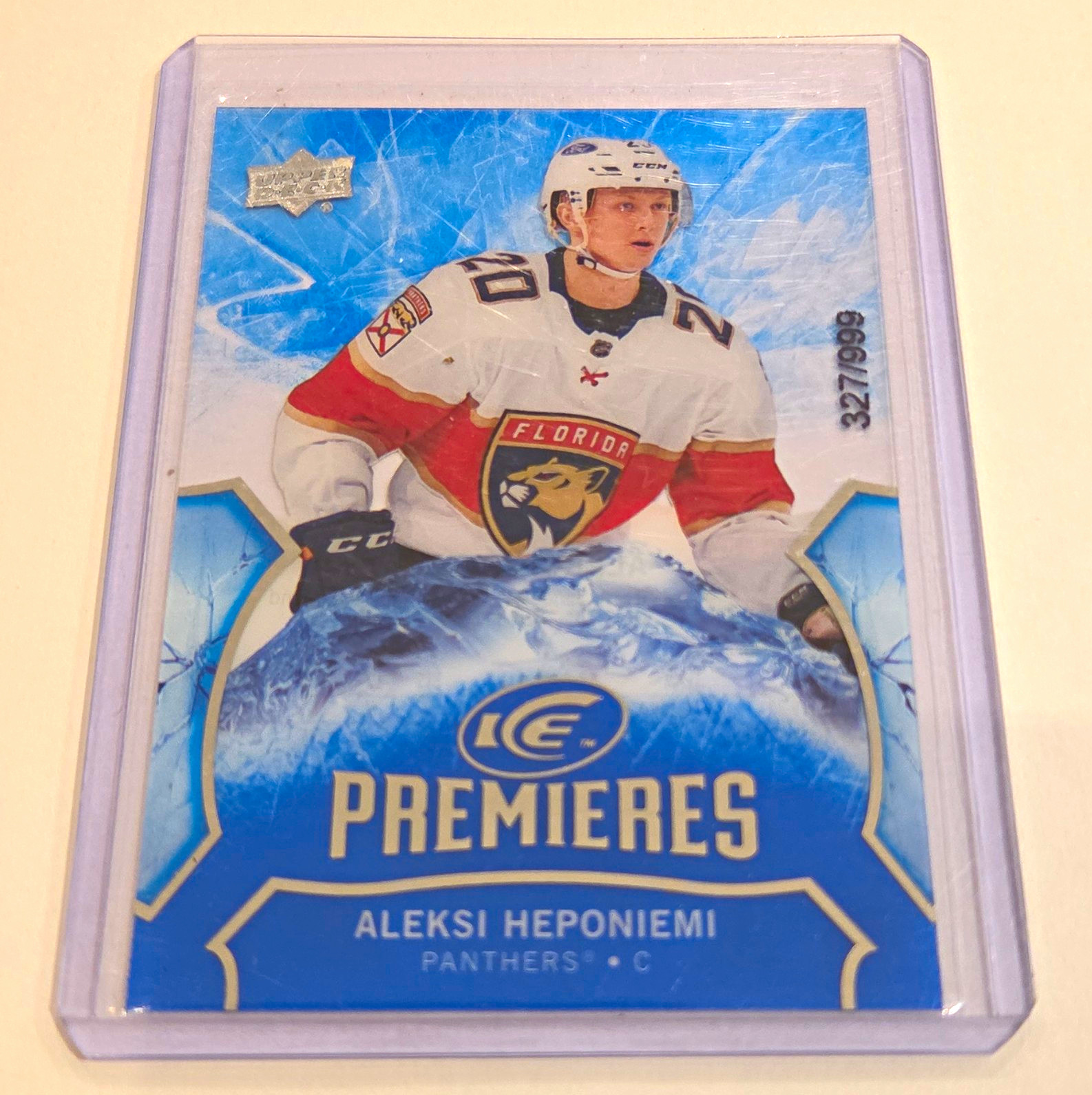 Upper Deck 2020-21 UD Ice Aleksi Heponiemi Rookie #158 Ice Premieres 327/999 Upper Deck 2020-21 UD Ice Aleksi Heponiemi Rookie #158 Ice Premieres 327/999
