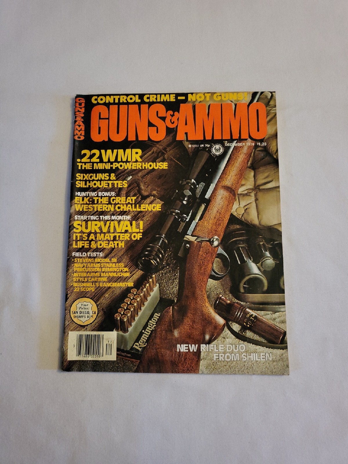 1976 December, Guns & Ammo Magazine, Rifle Duo From Shilen, (MH882)