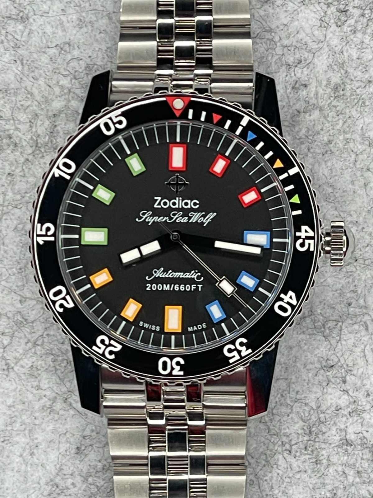 Zodiac Super Sea Wolf ZO9311 Limited Edition - NIB, Black Dial, Stainless Band Zodiac Super Sea Wolf ZO9311 Limited Edition - NIB, Black Dial, Stainless Band