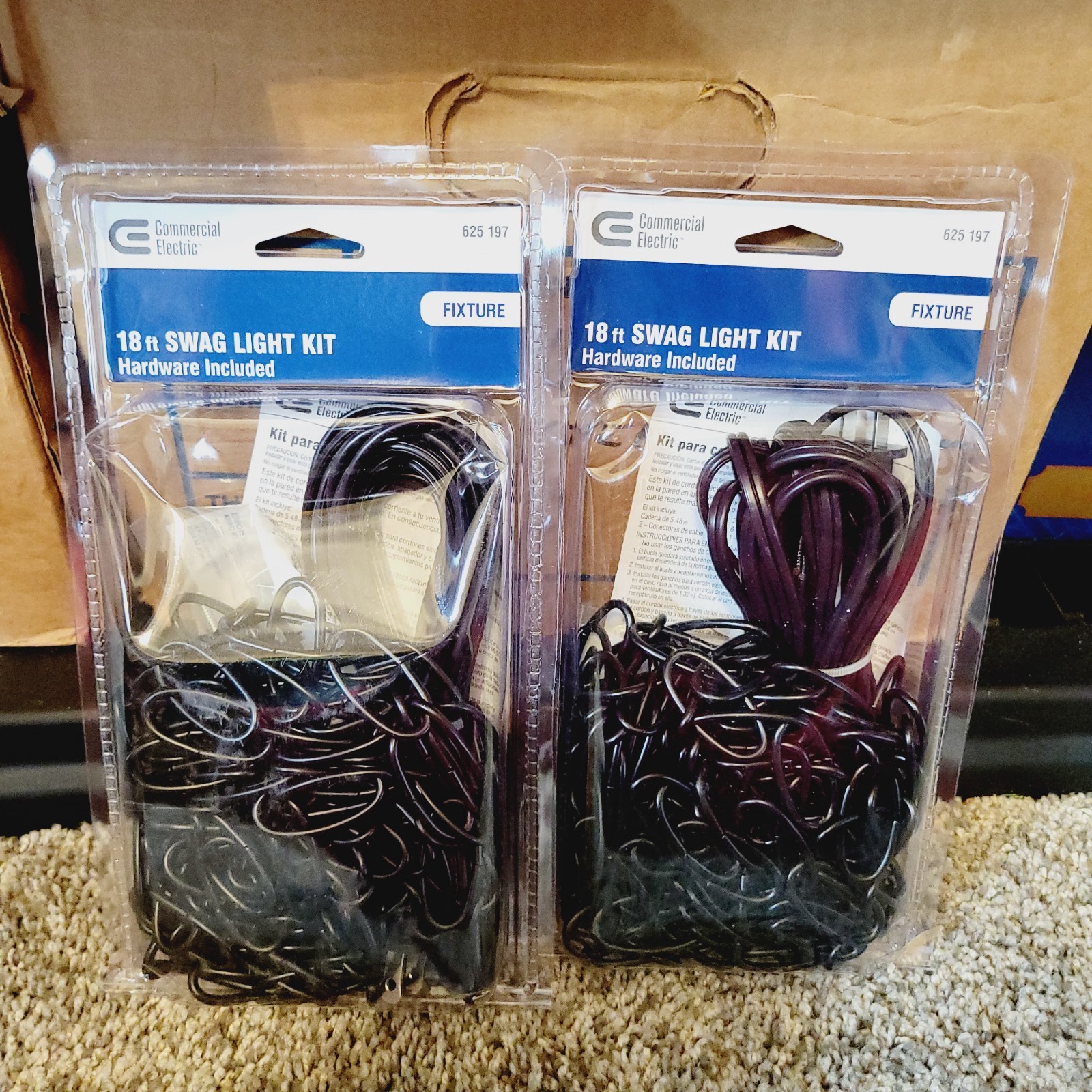 NEW Lot 2 Commercial Electric Swag Light Kit Oil Rubbed Bronze 18' ft 625197 NEW Lot 2 Commercial Electric Swag Light Kit Oil Rubbed Bronze 18' ft 625197